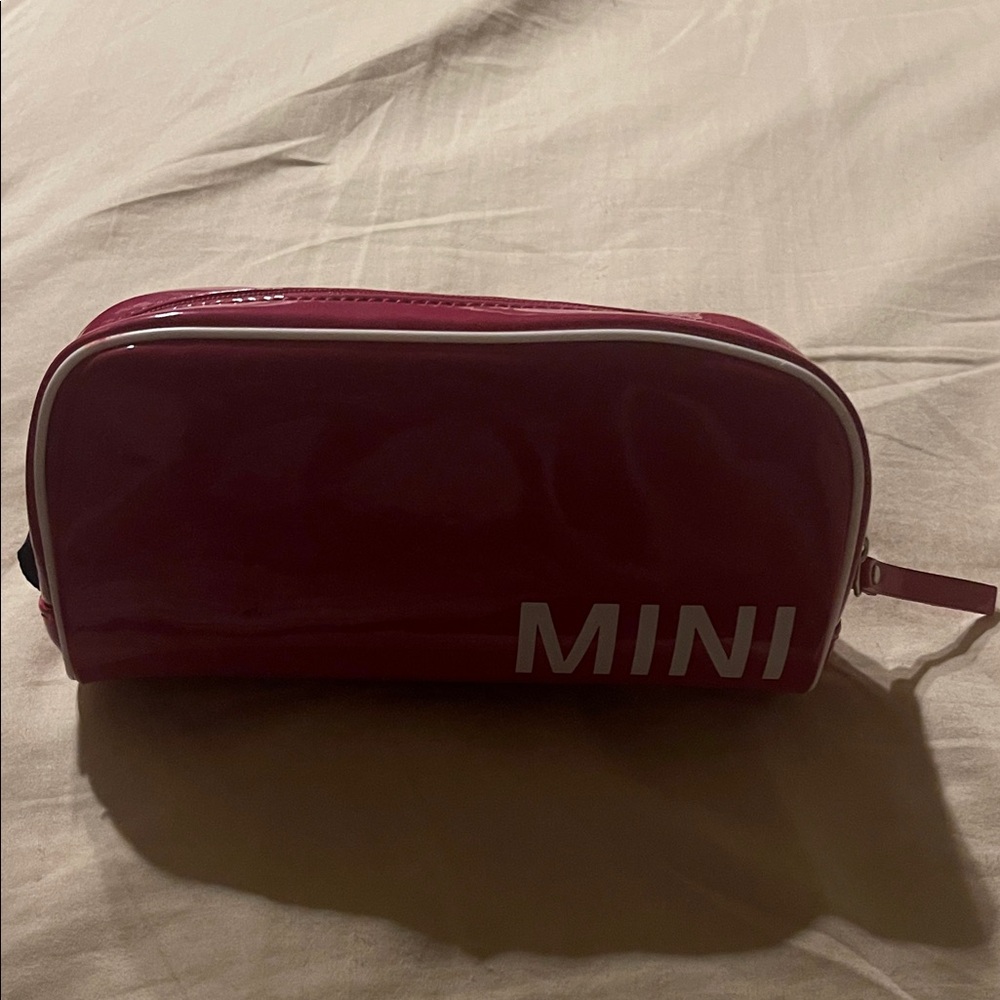 Pink Mini cooper Cosmetic Bag